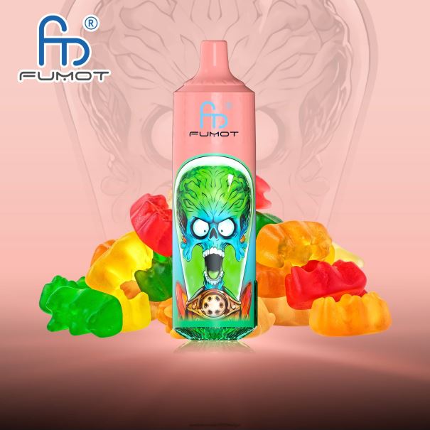 Fumot RandM Tornado 9000 pro vape-apparaat met batterij en ejuice-display versie 1 gummybeer - tornado vape kopen L0D2B189