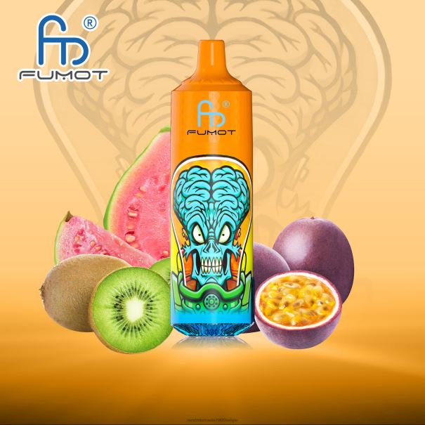 Fumot RandM Tornado 9000 pro vape-apparaat met batterij en ejuice-display versie 1 kiwi-passievrucht-guave - tornado vape België L0D2B190