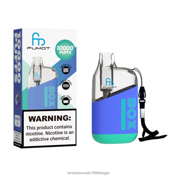 Fumot Original RandM Tornado Box 10000 luchtstroomregeling vape-apparaat 1 st bosbessen ijs - RandM vapes bestellen L0D2B91