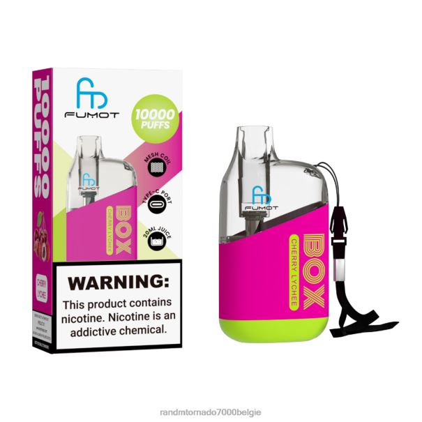 Fumot Original RandM Tornado Box 10000 luchtstroomregeling vape-apparaat 1 st kersenlychee - RandM vape België L0D2B98