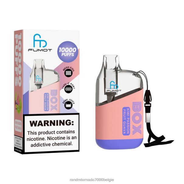 Fumot Original RandM Tornado Box 10000 luchtstroomregeling vape-apparaat 1 st kiwi-passievrucht-guave - RandM tornado Belgium L0D2B97