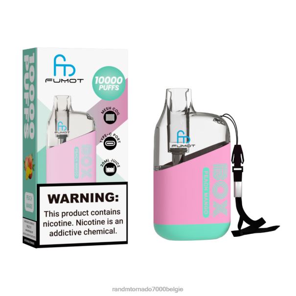 Fumot Original RandM Tornado Box 10000 luchtstroomregeling vape-apparaat 1 st perzik-mango - tornado vape België L0D2B90