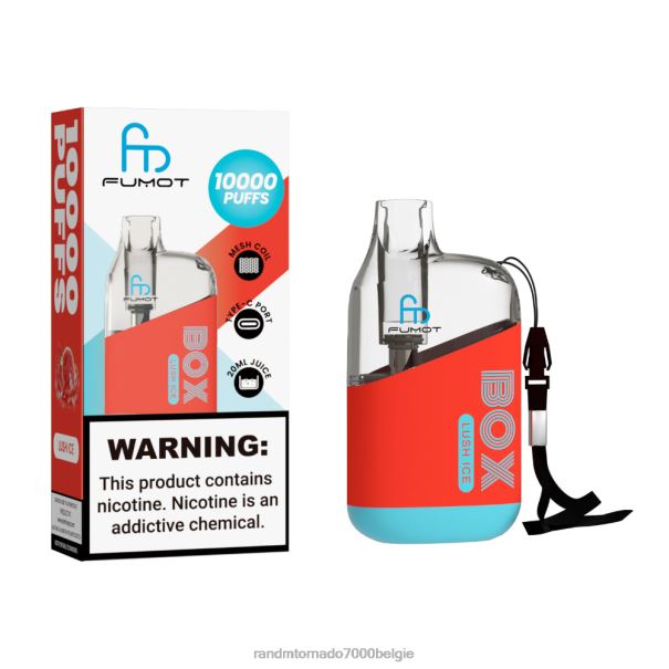 Fumot Original RandM Tornado Box 10000 luchtstroomregeling vape-apparaat 1 st weelderig ijs - RandM vape 9000 Belgie L0D2B86