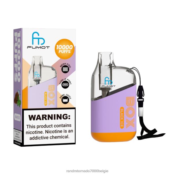 Fumot Original RandM Tornado Box 10000 luchtstroomregeling vape-apparaat 1 st zwart ijs - tornado vape kopen L0D2B99